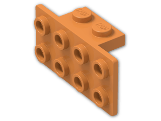 LEGO® Brick: Bracket 1 x 2 - 2 x 4 93274 | Color: Bright Orange