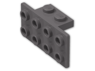 LEGO® Brick: Bracket 1 x 2 - 2 x 4 93274 | Color: Dark Stone Grey