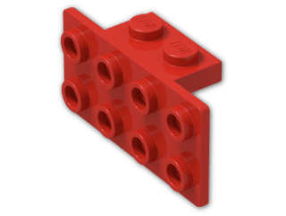 LEGO® Brick: Bracket 1 x 2 - 2 x 4 93274 | Color: Bright Red