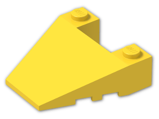 LEGO® Stein: Wedge 4 x 4 with Stud Notches 93348 | Farbe: Bright Yellow