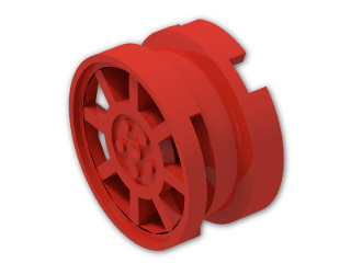 LEGO® Brick: Wheel Rim 6.4 x 11 with 8 Straight Spokes 93593 | Color: Bright Red