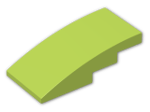 LEGO® Brick: Slope Brick Curved 4 x 2  93606 | Color: Bright Yellowish Green