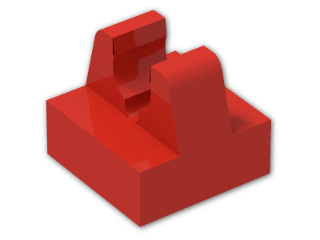 LEGO® Brick: Tile 1 x 1 with Clip with Centre Notch 93794 | Color: Bright Red