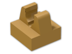 LEGO® Stein: Tile 1 x 1 with Clip with Centre Notch 93794 | Farbe: Warm Gold