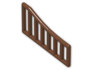 LEGO® Brick: Bar 1 x 8 x 4 Gate with Curved Top 95229 | Color: Reddish Brown