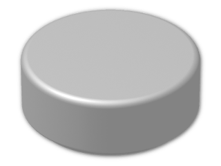 LEGO® Stein: Tile 1 x 1 Round with Groove 98138 | Farbe: Silver