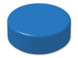 LEGO® Brick: Tile 1 x 1 Round with Groove 98138 | Color: Bright Blue