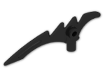 LEGO® Brick: Minifig Weapon Crescent Blade Serrated with Bar 0.5L 98141 | Color: Black