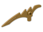 LEGO® Stein: Minifig Weapon Crescent Blade Serrated with Bar 0.5L 98141 | Farbe: Warm Gold