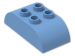 LEGO® Brick: Duplo Brick 2 x 4 with Curved Top 98223 | Color: Medium Blue