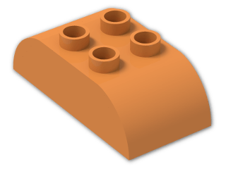 LEGO® Stein: Duplo Brick 2 x 4 with Curved Top 98223 | Farbe: Bright Orange