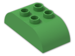 LEGO® Stein: Duplo Brick 2 x 4 with Curved Top 98223 | Farbe: Bright Green