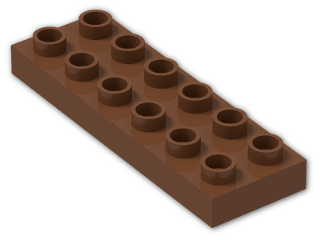 LEGO® Stein: Duplo Plate 2 x 6 98233 | Farbe: Reddish Brown