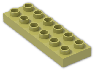 LEGO® Brick: Duplo Plate 2 x 6 98233 | Color: Cool Yellow