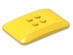 LEGO® Brick: Wedge 6 x 4 x 0.667 Quadruple Curved 98281 | Color: Bright Yellow