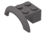 LEGO® Brick: Car Mudguard 4 x 2.5 x 1 98282 | Color: Dark Stone Grey