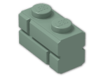 LEGO® Brick: Brick 1 x 2 with Embossed Bricks 98283 | Color: Sand Green