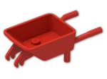 LEGO® Stein: Wheelbarrow with Two Studs and 1 Front Wheel Holder 98288 | Farbe: Bright Red