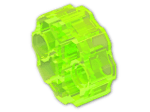 LEGO® Brick: Technic Connector Circular with 2 Pin Holes and 3 Axle Holes 98585 | Color: Transparent Fluorescent Green