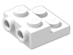 LEGO® Stein: Plate 2 x 2 x 0.667 with Two Studs On Side and Two Raised 99206 | Farbe: White
