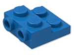 LEGO® Stein: Plate 2 x 2 x 0.667 with Two Studs On Side and Two Raised 99206 | Farbe: Bright Blue