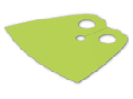 LEGO® Stein: Minifig Cape Cloth Short 99464 | Farbe: Bright Yellowish Green
