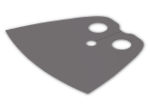LEGO® Stein: Minifig Cape Cloth Short 99464 | Farbe: Dark Stone Grey
