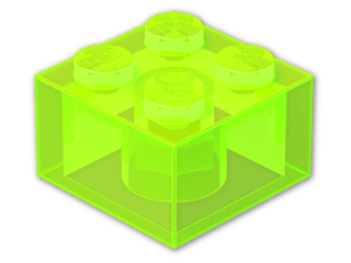 LEGO® Stein Farbe: Transparent Fluorescent Green