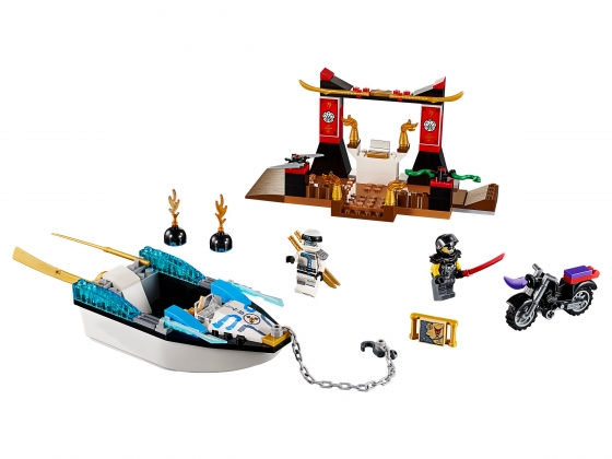 LEGO® Juniors Zane's Ninja Boat Pursuit 10755 released in 2018 - Image: 1