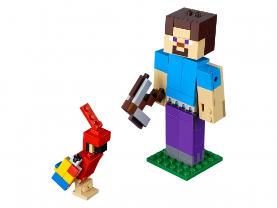 LEGO® Minecraft Minecraft™ Steve BigFig with Parrot 21148 released in 2019 - Image: 1
