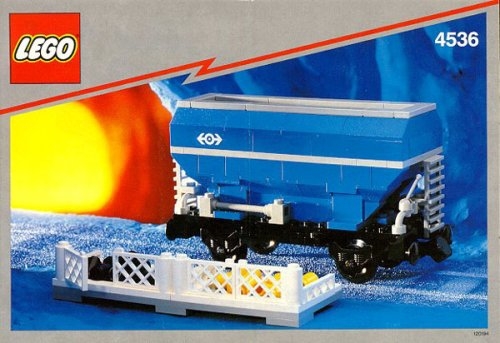 LEGO® Train Blue Hopper Car 4536 released in 1991 - Image: 1