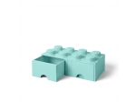 LEGO® Gear LEGO® 8-Stud Aqua Light Blue Storage Brick Drawer 5005721 released in 2019 - Image: 1