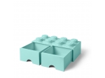LEGO® Gear LEGO® 8-Stud Aqua Light Blue Storage Brick Drawer 5005721 released in 2019 - Image: 2