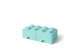 LEGO® Gear LEGO® 8-Stud Aqua Light Blue Storage Brick Drawer 5005721 released in 2019 - Image: 3