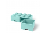 LEGO® Gear LEGO® 8-Stud Aqua Light Blue Storage Brick Drawer 5005721 released in 2019 - Image: 4