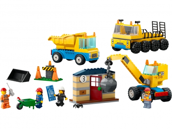 LEGO® City Construction Trucks and Wrecking Ball Crane 60391 released in 2023 - Image: 1