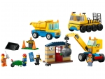 LEGO® City Construction Trucks and Wrecking Ball Crane 60391 released in 2023 - Image: 1