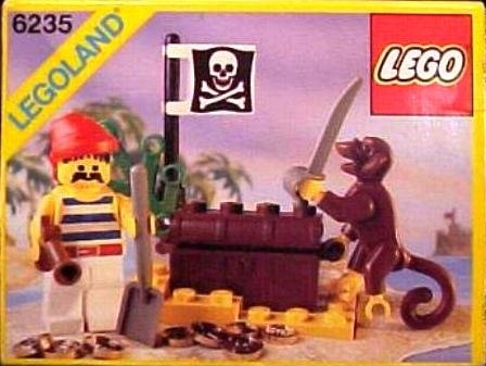 LEGO® Pirates Pirat mit Schatztruhe 6235 erschienen in 1989 - Bild: 1