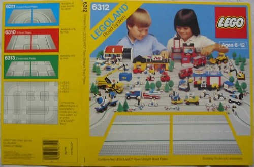 LEGO® Town Straight Road Plates 6312 erschienen in 1986 - Bild: 1