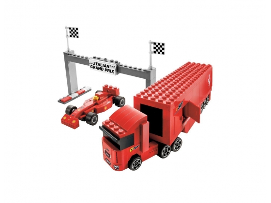 LEGO® Racers Ferrari F1 Truck 1:55 8153 released in 2008 - Image: 1